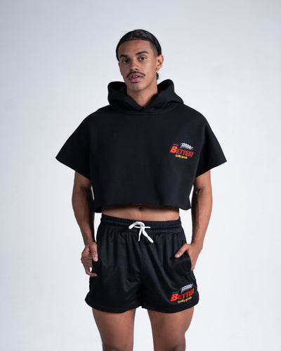 Black 90s Cropped Hoodie - Shop Better Today
