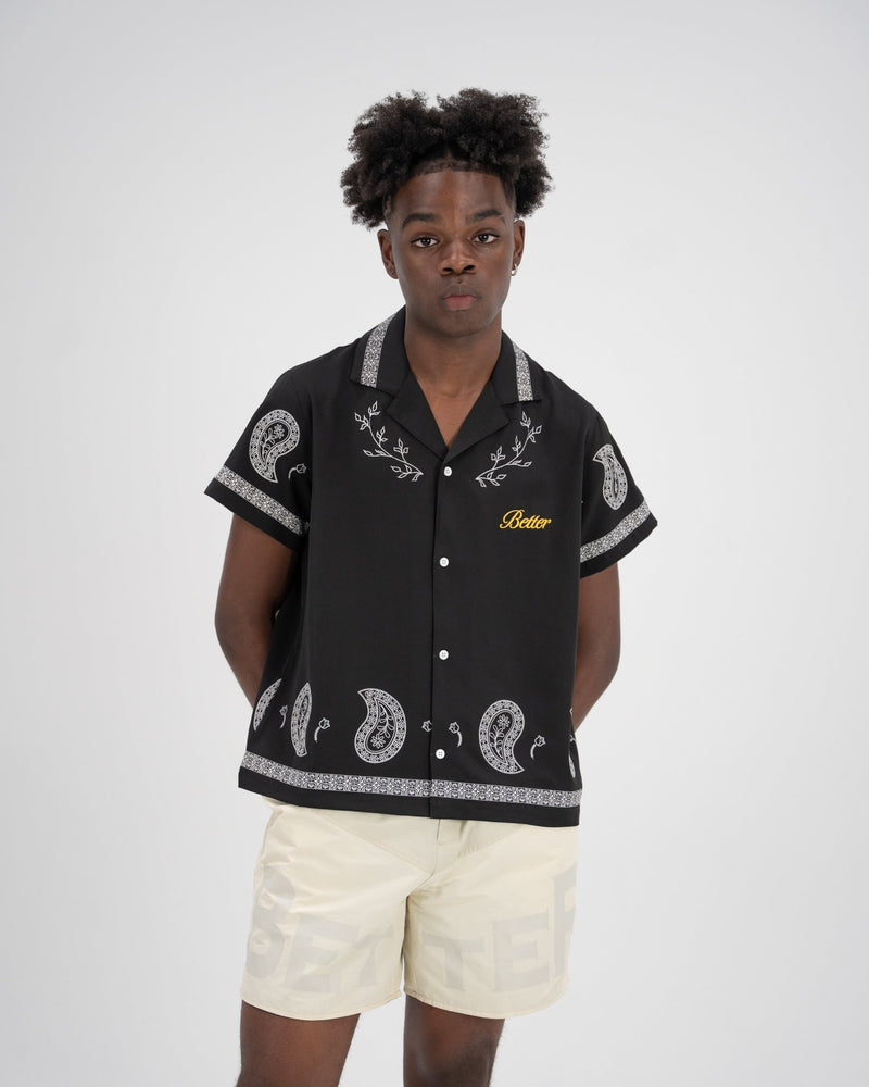 Black Paisley Button Up - Shop Better Today