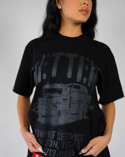 Black Towing Service Tee - Shop Better Today