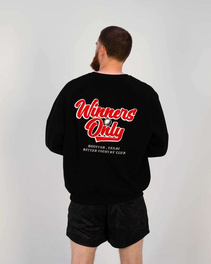 Black/Red Winners Only University Crew - Shop Better Today