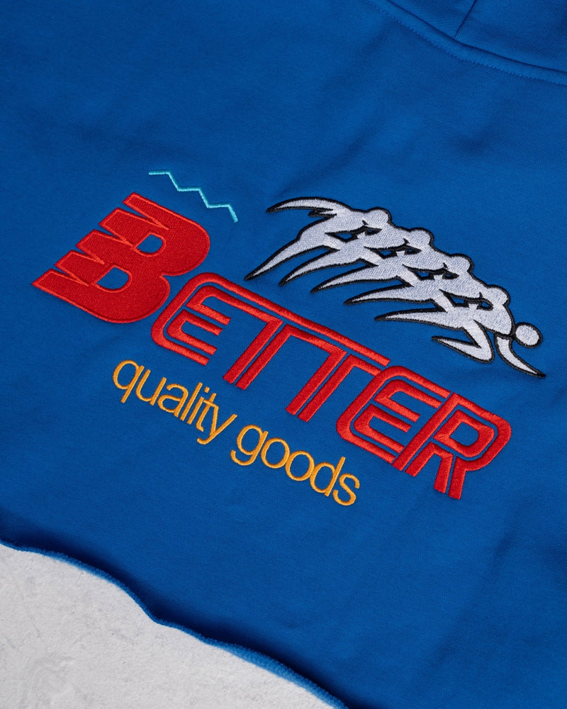 Blue 90s Cropped Hoodie - Shop Better Today