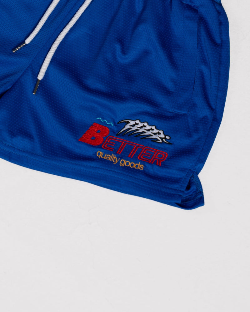 Blue 90s Performance Mesh Shorts - Shop Better Today