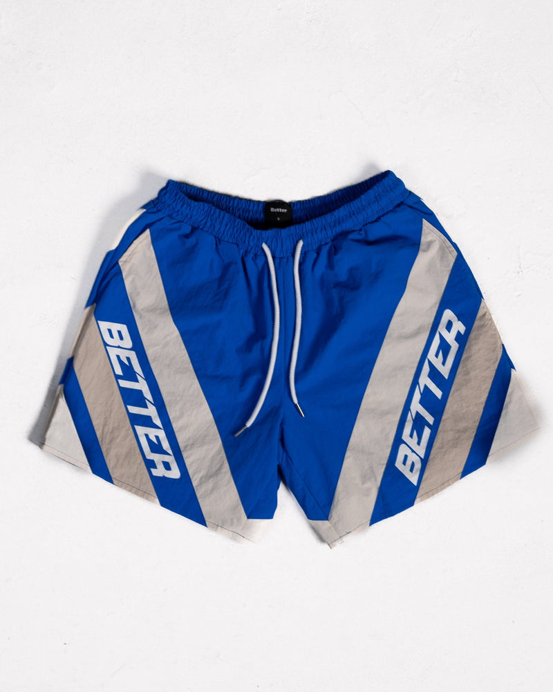 Blue Nylon Turbo Shorts - Shop Better Today