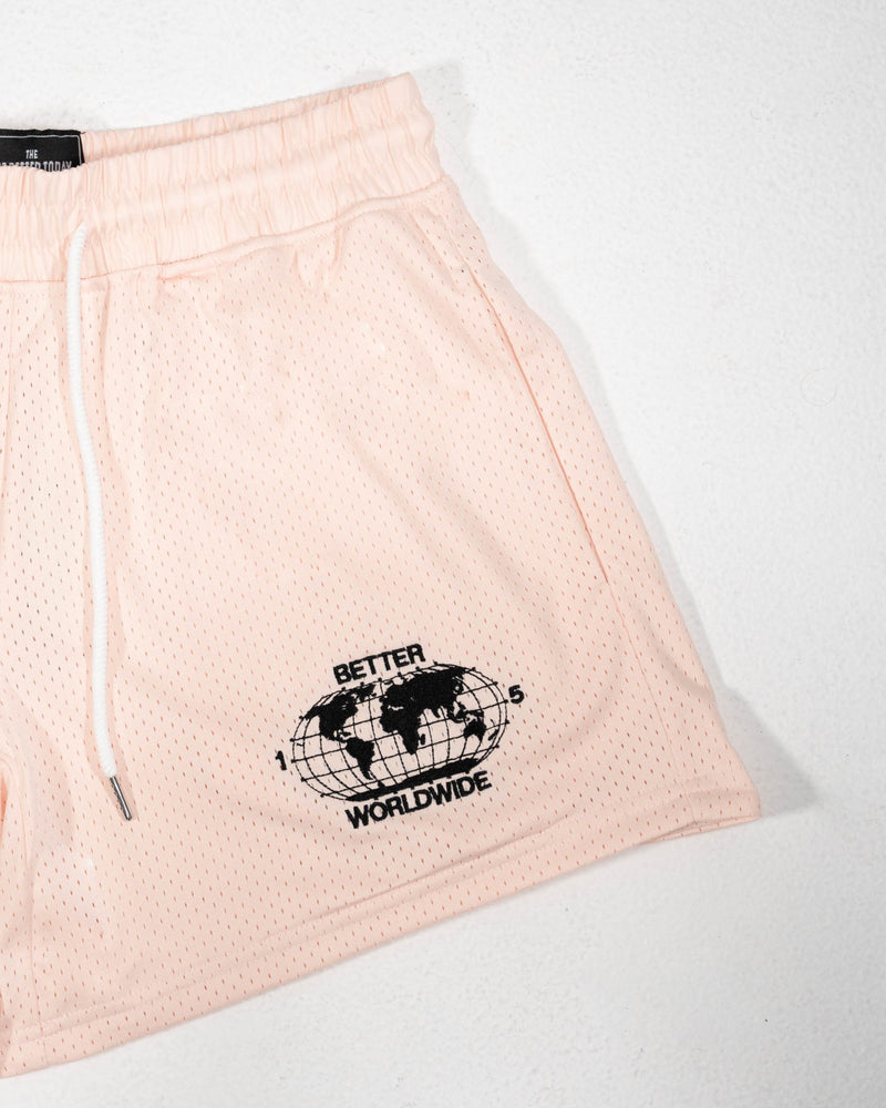 Blush Around The World Mesh Shorts - Shop Better Today