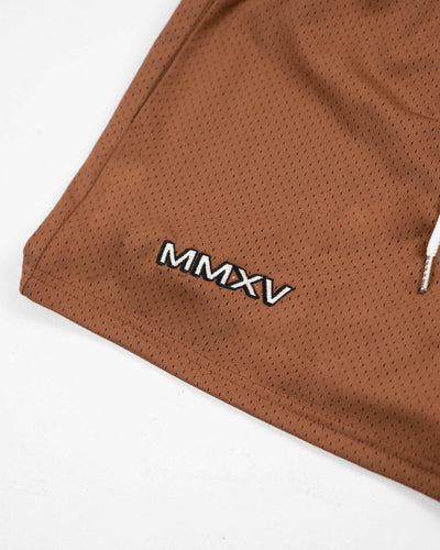 Brown/Cream Mesh Shorts - Shop Better Today