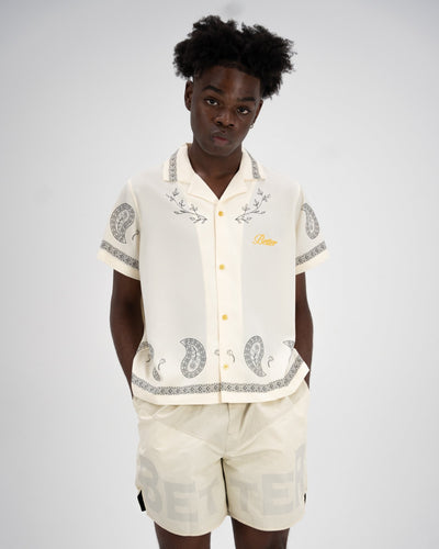 Creme Paisley Button Up - Shop Better Today