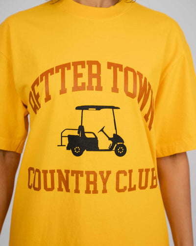 Gold/Brown Golf Cart Country Club Tee - Shop Better Today