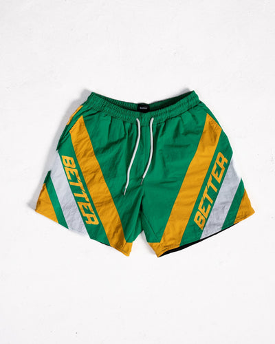 Green/Yellow Nylon Turbo Shorts - Shop Better Today