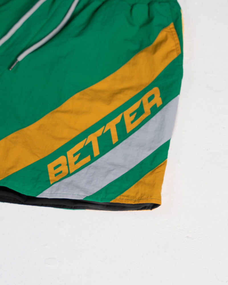 Green/Yellow Nylon Turbo Shorts - Shop Better Today