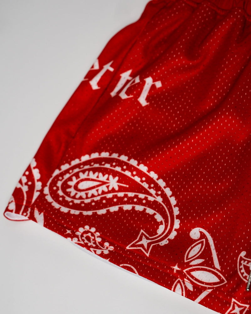 Red Paisley Mesh Shorts - Shop Better Today
