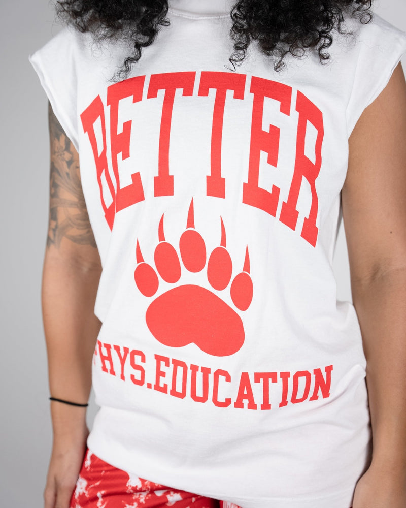 White Physical Ed Cap Sleeve - Shop Better Today