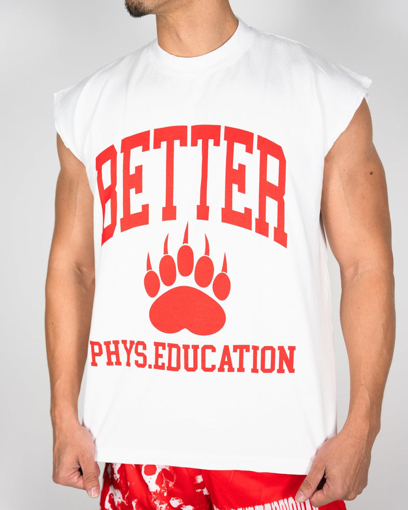 White Physical Ed Cap Sleeve - Shop Better Today
