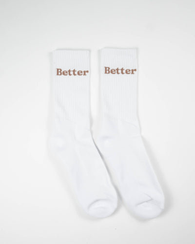 White/Brown Better Socks - Shop Better Today