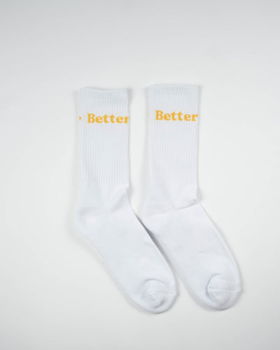 White/Yellow Better Socks - Shop Better Today